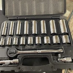 Pittsburgh 3/8 In. Drive Metric 12 Point Socket Set, 20-PIECE. Fixed Price $25.00.