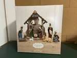 Nicholas Square Nativity Set 10 Piece Ceramic Christmas Kohls New Open Box. Fixed Price $45.99.