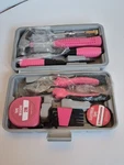 Apollo Style Pink & Black Household Tool Kit Diy General Set With Molded Case. Fixed Price $26.00.