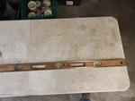 Stanley 42-347 Wooden Brass 4FT Level Vintage (L00). Fixed Price $45.00.