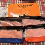 Welkinland Clear Tool Pouch Set Of 4, Mesh Nylon, Orange Blue, Zipper Closure. Fixed Price $50.00.