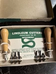 Vintage Speedball Linoleum Cutters Assortment No. Product 4132-USA. Fixed Price $25.00.
