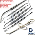Dental Bone Graft Instruments Set Of 7 Collector File Syringe Curette New. Fixed Price $48.47.