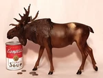Big Breyer Moose Vtg 14" Hard Plastic Toy Animal Bull Wyoming Montana Western. Fixed Price $95.00.