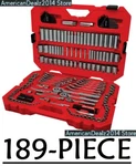 189 Piece Craftsman Sae/metric Polished Chrome Mechanics Tool Set With Case New. Fixed Price $249.11.