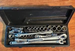 Craftsman Usa 29PC Mechanics Tool Set 3/8 & 1/2" Drive Custom W Hard Case. Fixed Price $119.00.