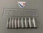 Nos Craftsman Usa G 9PC Sae 3/8" To 7/8" Deep Socket Set - Drive 6 Point. Fixed Price $44.99.