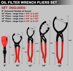 5PCS Adjustable Oil Filter Pliers Set Universal Removal Tool Carotupy. Fixed Price $52.08.