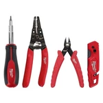Milwaukee 48-22-6119 Electrician's Hand Tool Set, 4-PIECE, Swing-lock Wire. Fixed Price $37.00.