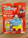 Disney's Collectible Die Cast Fire Truck Donald Duck Arco # 14851 Mattel. Fixed Price $12.99.