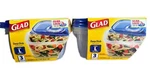 (2) 3 Pack Sets Of Glad Lock 64 Oz Clear Food Storage Container Large Deep Dish. Fixed Price $19.97.