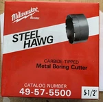 Milwaukee Tool 49-57-5500 5-1/2" Threaded Steel Hawg Cutter. Fixed Price $1299.99.