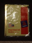 Avery Preprinted Tab Dividers Numeric Gold/black Leather 11352 L21331 Set. Fixed Price $8.75.