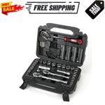 Hyper Tough 110 Piece Tool Set Household Repair Mechanic Kit Case. Fixed Price $43.97.