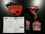 Milwaukee M12 12V Lithium-ion Cordless 1/4 In. Hex Screwdriver Kit 2401-20. Fixed Price $132.00.