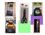 New Tools 6PC Screwdriver Set 25FT Tape Measure Head Lamp Scissors Utility Knife. Fixed Price $6.75.