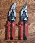 Pair Milwaukee 48-22-4510 & 48-22-4520 Left Right Cutting Aviation Snips. Fixed Price $18.95.