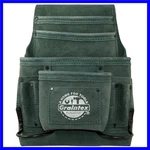 10 Pocket Nail & Tool Pouch, Hunter Green Color Suede Leather Bag, .... Fixed Price $59.84.
