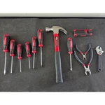 Hyper Tough 13 Piece Hand Tool Set Hammer Screwdrivers Pliers Hex Keys Red Black. Fixed Price $30.02.