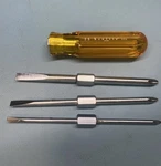 CK3 Xcelite 4PC Tool Set Slotted & Phillips Reversible Screwdriver, Pocket Roll. Fixed Price $54.00.