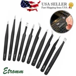 9 Pcs Maintenance Repair Stainless Steel Tools Kit Esd Anti-static Tweezers Set. Fixed Price $8.51.