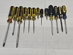 13 Stanley Screwdriver Set Slotted Phillips Awl 100 Plus 64 103 66-165. Fixed Price $52.73.