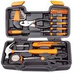 CARTMAN39 Piece Set General Household Hand Kit With Plastic Toolbox Storage. Fixed Price $31.32.