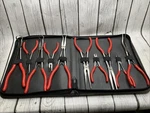 Nos Mac Tools 10PC Precision Mini Pliers Set Red Grips.. Fixed Price $183.05.