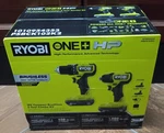 (MA2) Ryobi PSBCK102K2 One+ Hp 18V Brushless Compact Drill & Impact Driver Kit. Fixed Price $129.99.