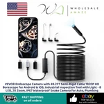 Vevor Endoscope Camera With 49.2FT Semi-rigid Cable 1920P Hd Borescope. Fixed Price $39.99.