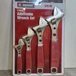 Jobsmart 4-PIECE Adjustable Wrench Set 6 8 10 12 Inch Red Grip 4054019 New. Fixed Price $24.97.
