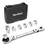 Duratech 7-IN-1 Ratcheting Wrench Set Metric 8-14MM Open Flex-head Tubing. Fixed Price $32.79.