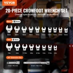 Crowfoot Wrench Set, Sae 3/8"-7/8" And Metric 10-22 Mm. Fixed Price $42.30.