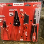 Milwaukee 48-22-6119 4PC Electrician's Hand Tool Kit Brand New In Sealed Package. Fixed Price $37.99.
