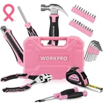 Workpro 35PCS Pink Tools Set Household Kit Basic W/storage Toolbox. Fixed Price $30.99.
