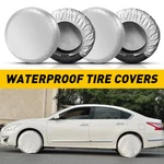 4X Heavy Duty Rv Car Wheel Tire Covers Truck Trailer Camper Motorhome Silver 29". Fixed Price $19.85.