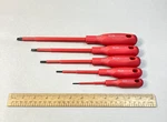 Williams Screwdriver Set 5 Pc Flat Slotted Red Handle Insulated 1000V Germany. Fixed Price $26.00.
