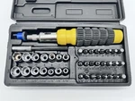 Vtg Screwdriver Set Bit Socket 35 Piece Hand Tool Rachet Torx W/ Case. Fixed Price $10.93.