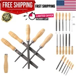 High Carbon Steel File Set With Wooden Handles Rasp For Metal, Wood, Pla.... Fixed Price $33.59.