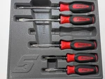Snap-on 6PC Combination Instinct Red Soft Grip Screwdriver Set Usa (missing 1). Fixed Price $99.00.