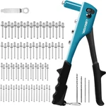 Gun, Kit, Pop 80PCS Metal Rivets And 4 Drill Bits, He. Fixed Price $33.99.