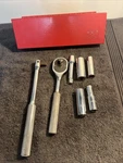 Proto Professional 3/8" Dr Socket Wrench Set Pc W/ Metal Box. Fixed Price $51.95.