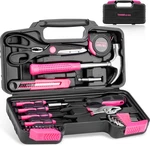 Thinkwork Pink Tool Set - 40 Piece General Household Hand Kit With Storage. Fixed Price $28.59.