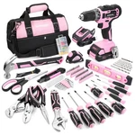 Tool Kit 157PCS Cordless Drill 20V Pink Lithium Ion Workpro W009152. Fixed Price $179.99.