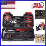Durable 39-PIECE Household Tool Set With Lockable Storage Perfect For Repairs. Fixed Price $41.39.