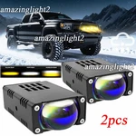 2X Grile Led Pods White Yellow Front Grille Running Lights Fit Ford F150. Fixed Price $30.88.