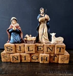 Kohls St Nicholas Square Silent Night Block Set Nativity 6.5"H 8"L W/box. Fixed Price $15.00.