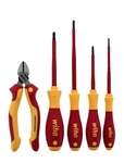 Wiha 32983 5 Piece Insulated Industrial Cutters And Screwdriver Set. Fixed Price $105.54.