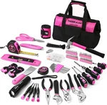 207-PIECE Pink Tool Set With Storage Bag Home Repair Kit For Women, Diy & Main. Fixed Price $62.05.
