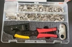 Platinum Tools 10GIG Termination Kit - Crimper, Stripper, RJ45 Connectors. Fixed Price $45.00.